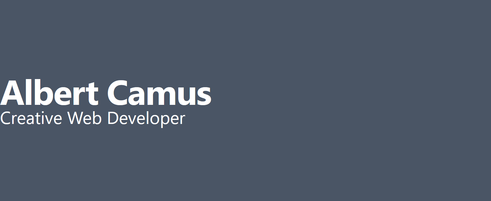 Hero Text Centered Example