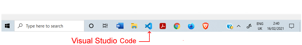 Windows Taskbar icons