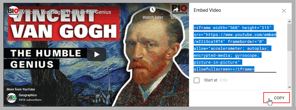 Web Design Project: Vincent van Gogh