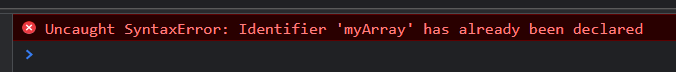 Array name already declared