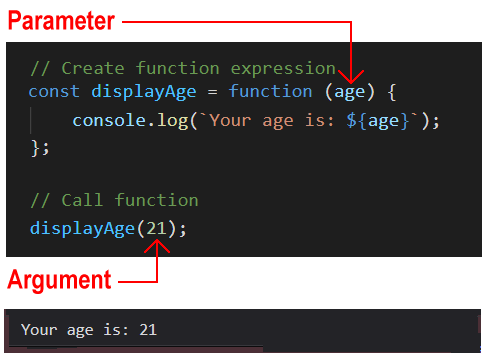 JavaScript function passing values