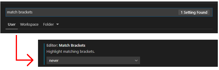 Match Brackets: Microsoft Visual Studio Code