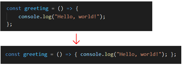 JavaScript arrow function