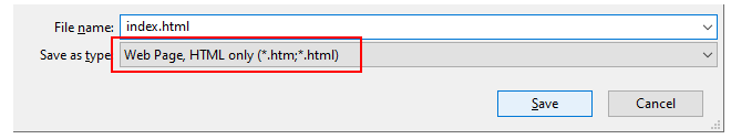 save as HTML