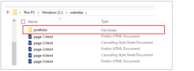 file-explorer-portfolio-folder