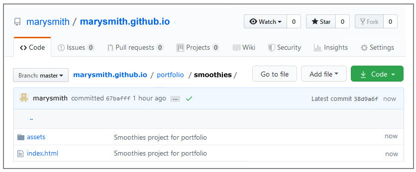 github-upload-portfolio-content