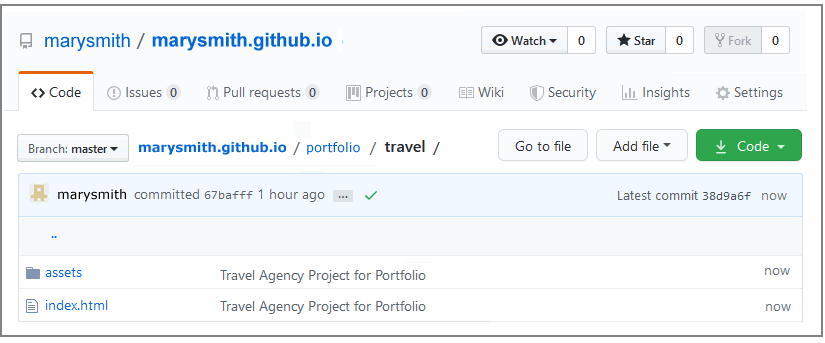 github-upload-portfolio-content