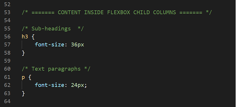 child css elements