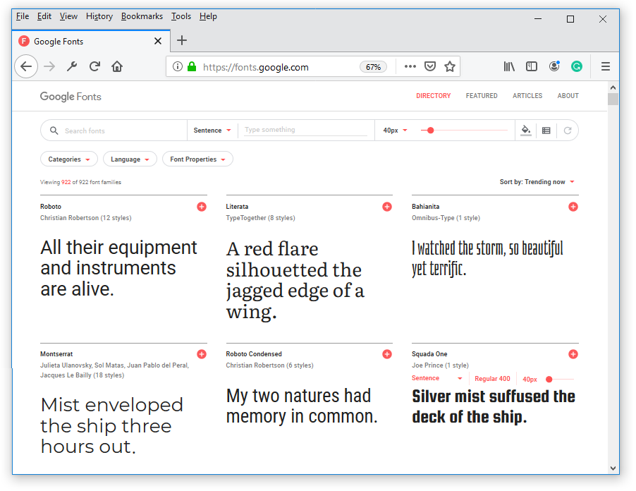 Project Animation Google Fonts