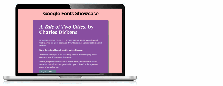 Project Animation Google Fonts