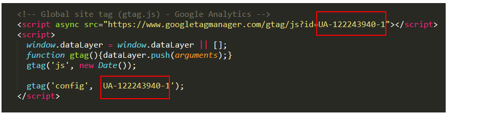 Google Analytics Tracking Code