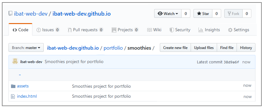 github-upload-portfolio-content